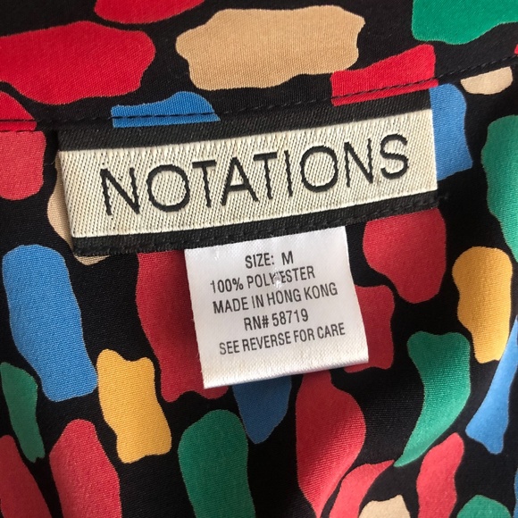 Vintage Multicolor Print Button Down Medium - Picture 8 of 8